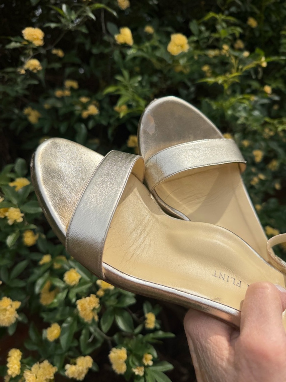 Sarah Flint Perfect Block Sandal 30 Gold Nappa 9 IT 39.5 - Picture 12 of 17